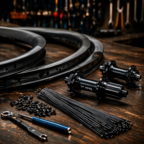 Wheel components - hubs, spokes, and rims