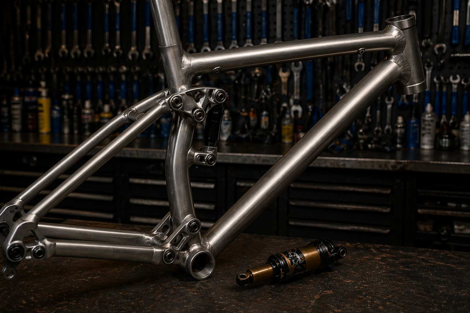 Shock removed from frame